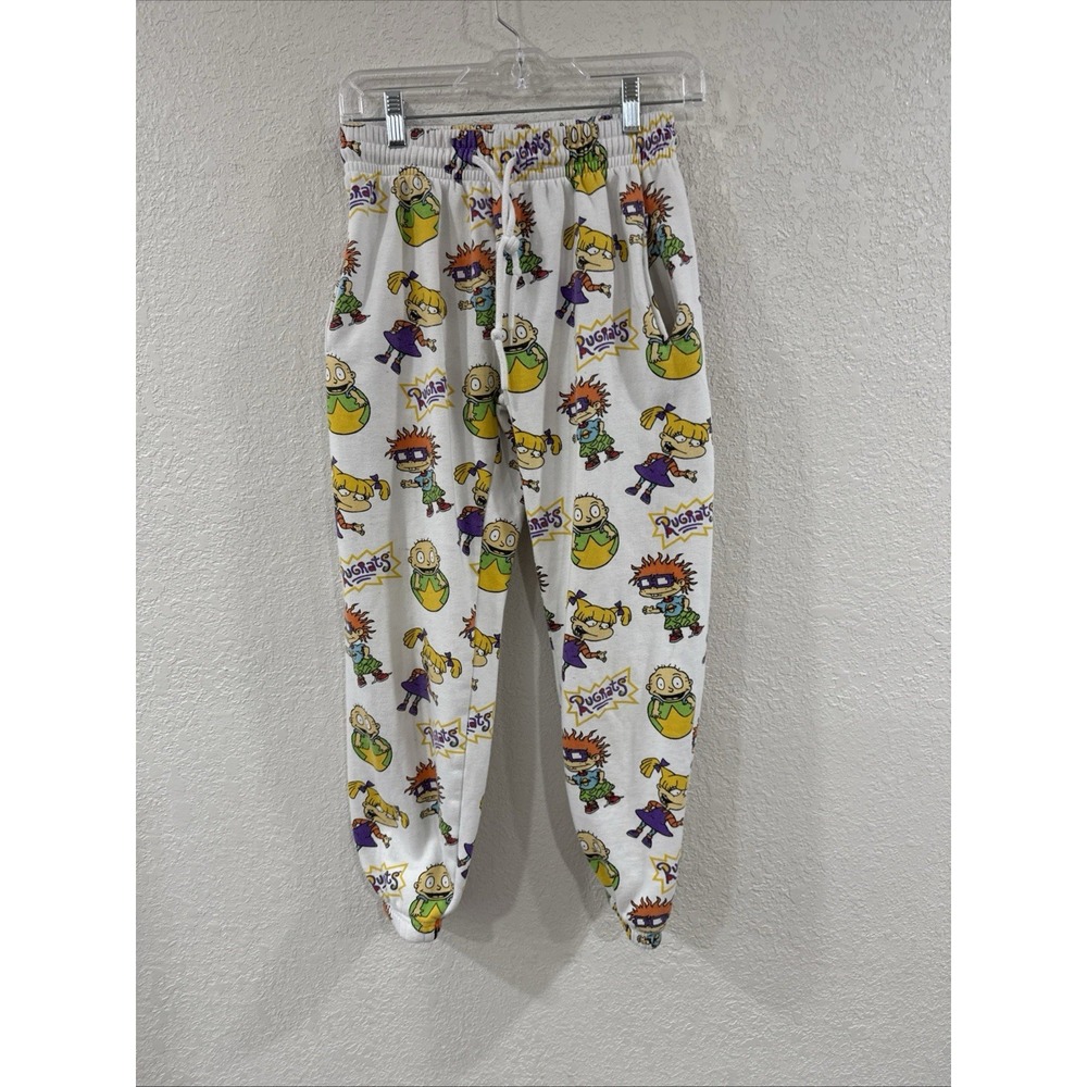 Nickelodeon sweat pants throwback womens XS stretch rugrats hey arnold catdog